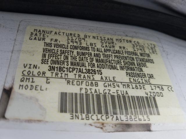 2010 NISSAN VERSA S 3N1BC1CP7AL382615