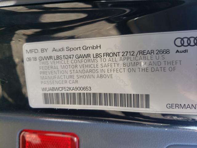 2019 AUDI RS5 WUABWCF52KA900653