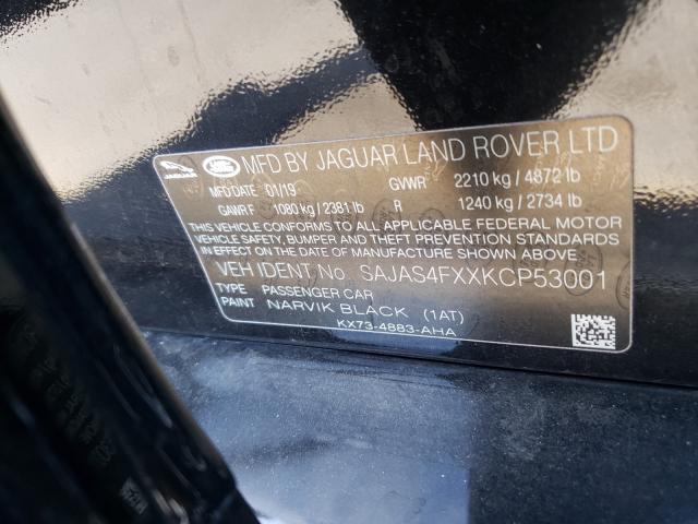 2019 JAGUAR XE SAJAS4FXXKCP53001