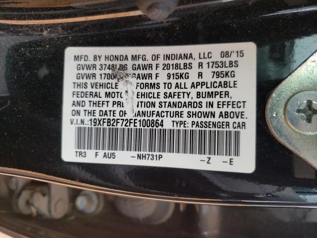 2015 HONDA CIVIC SE 19XFB2F72FE100864
