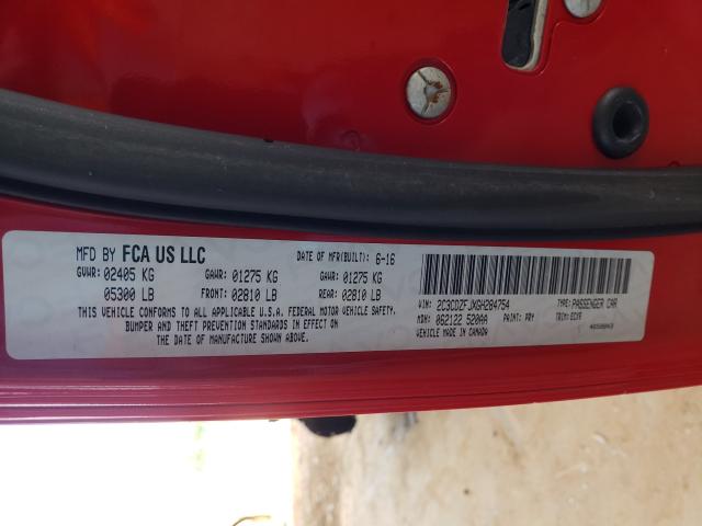 2016 DODGE CHALLENGER 2C3CDZFJXGH284754