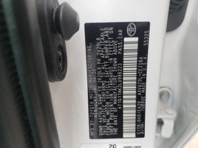 2020 TOYOTA CAMRY SE 4T1G11AK2LU986223