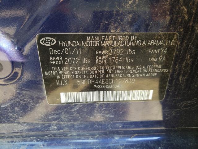 2012 HYUNDAI ELANTRA GL 5NPDH4AE8CH127839