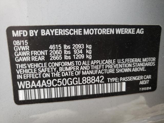 2016 BMW 428 I GRAN WBA4A9C50GGL88842
