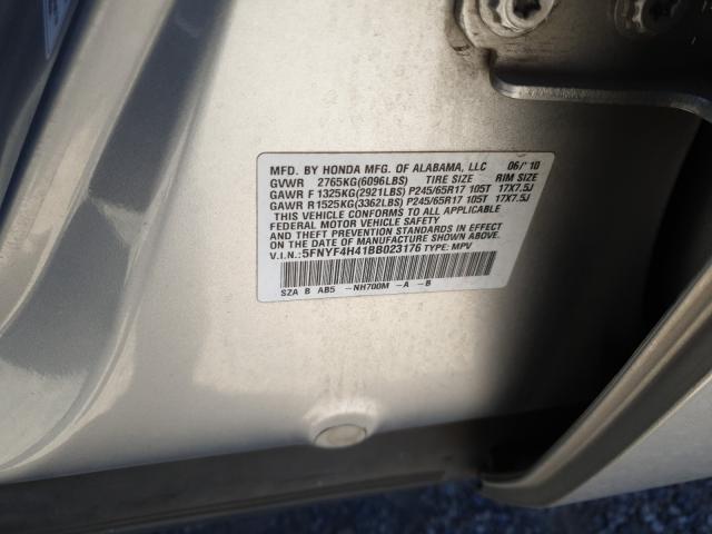 2011 HONDA PILOT EX 5FNYF4H41BB023176