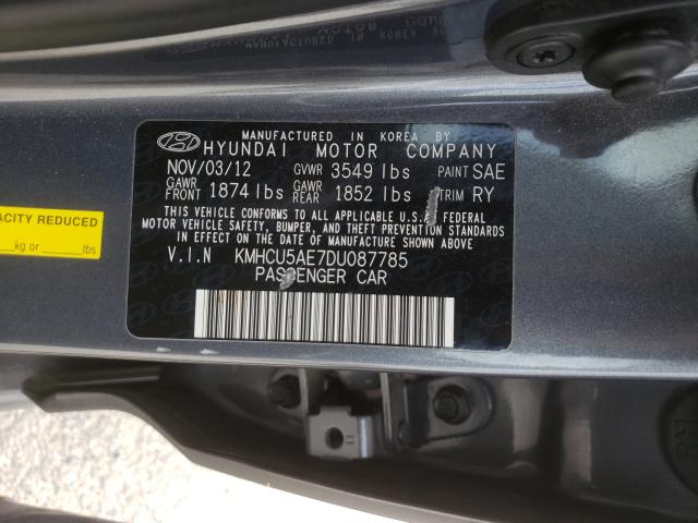2013 HYUNDAI ACCENT GLS KMHCU5AE7DU087785
