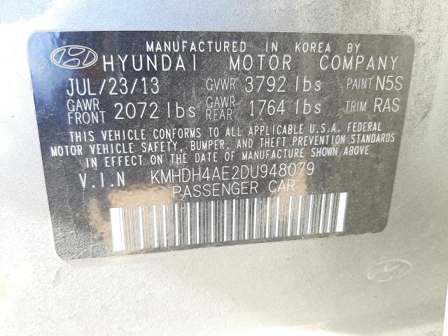 2013 HYUNDAI ELANTRA GL KMHDH4AE2DU948079