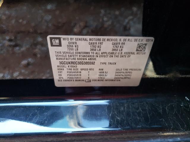 2014 CHEVROLET SILVERADO 3GCUKREC3EG385592