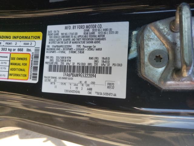 2016 FORD MUSTANG 1FA6P8AM9G5322094