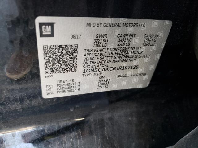 2018 CHEVROLET TAHOE C150 1GNSCAKC6JR107135