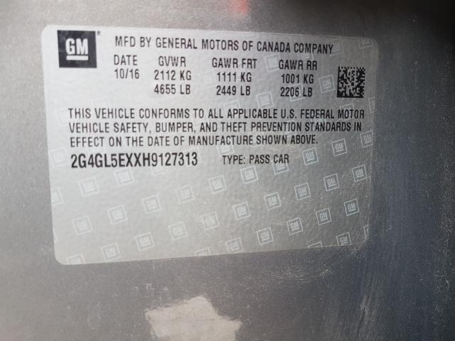 VIN WA1C2AFP7HA079393 2017 BUICK REGAL SPOR no.10