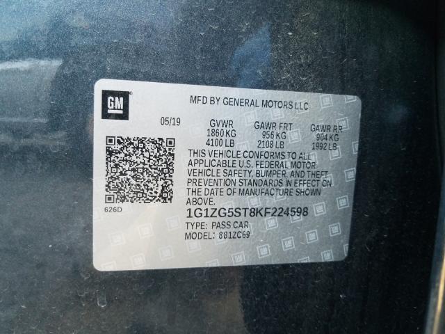 2019 CHEVROLET MALIBU RS 1G1ZG5ST8KF224598