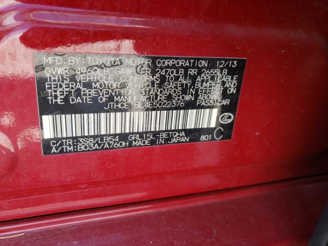 2014 LEXUS GS 350 JTHCE1BL4E5022376