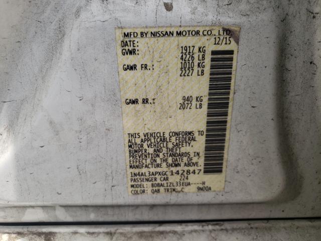 2016 NISSAN ALTIMA 2.5 1N4AL3APXGC142847