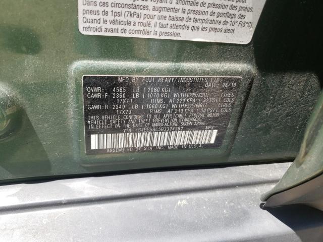 2011 SUBARU OUTBACK 2. 4S4BRBBC5B3324382