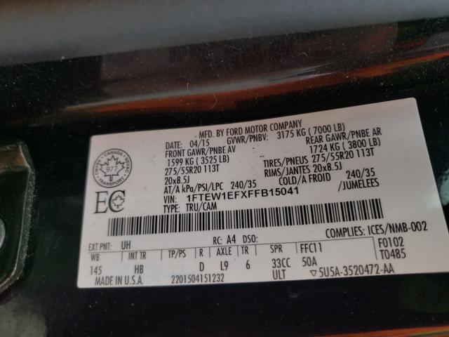 2015 FORD F150 SUPER 1FTEW1EFXFFB15041