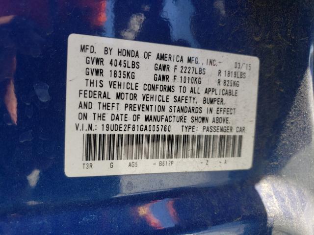 2016 ACURA ILX PREMIU 19UDE2F81GA005760