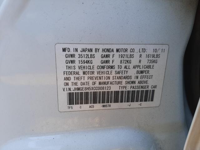 2012 HONDA FIT SPORT JHMGE8H5XCC008123