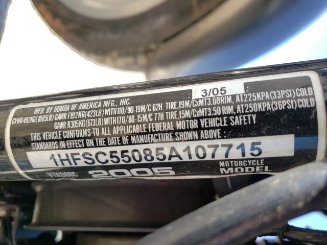 2005 HONDA VTX1300 C 1HFSC55085A107715