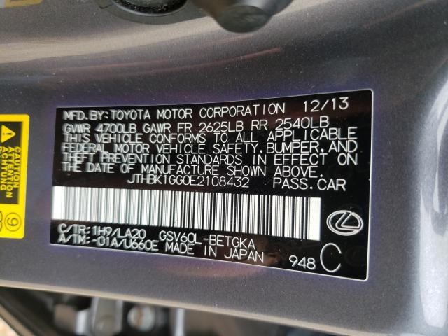 2014 LEXUS ES 350 JTHBK1GG0E2108432