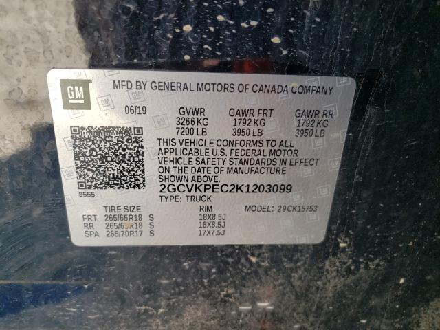 2019 CHEVROLET SILVERADO 2GCVKPEC2K1203099