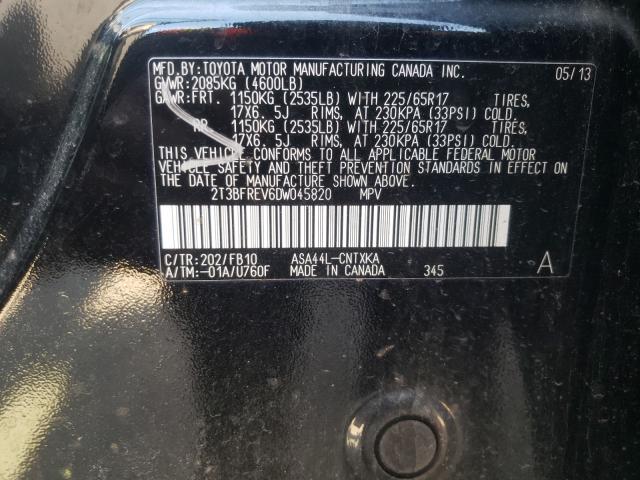 2013 TOYOTA RAV4 LE 2T3BFREV6DW045820