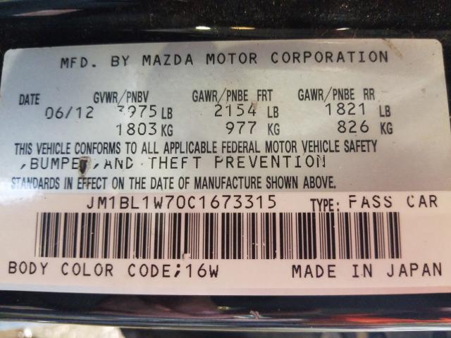 2012 MAZDA 3 I JM1BL1W70C1673315
