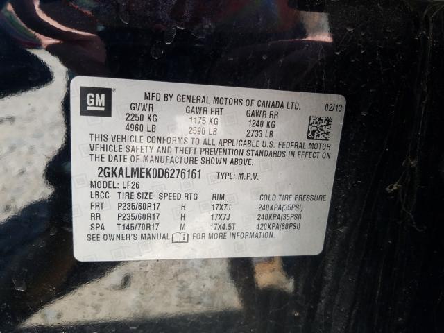 2013 GMC TERRAIN SL 2GKALMEK0D6276161