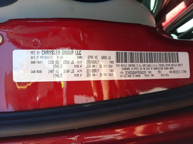 2015 DODGE GRAND CARA 2C4RDGBG0FR550229