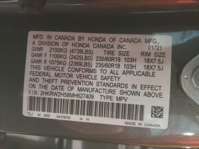 2021 HONDA CR-V EX 2HKRW2H58MH627409