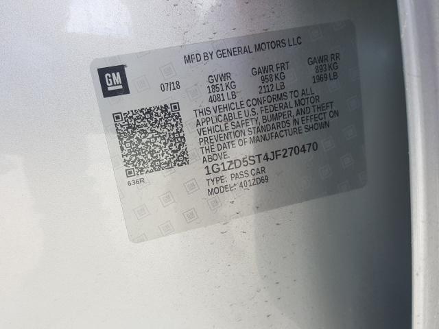 2018 CHEVROLET MALIBU LT 1G1ZD5ST4JF270470