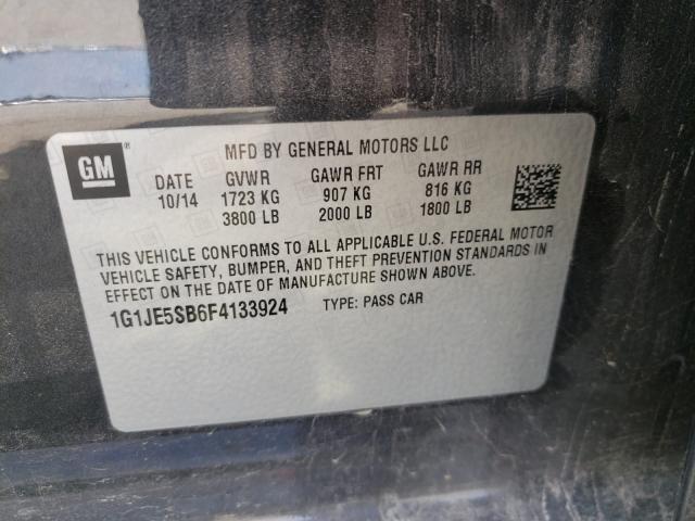 2015 CHEVROLET SONIC LTZ 1G1JE5SB6F4133924