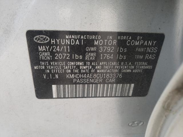 2012 HYUNDAI ELANTRA GL KMHDH4AE8CU183376