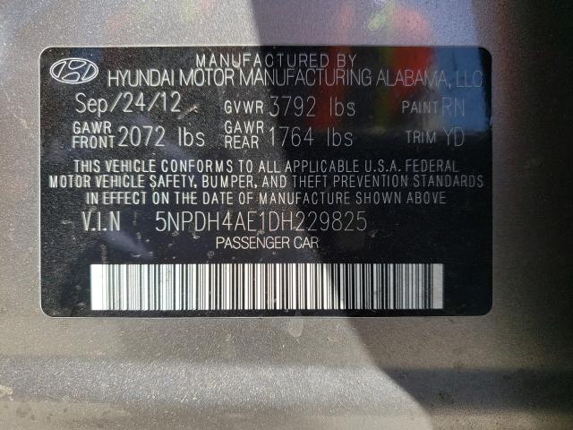 2013 HYUNDAI ELANTRA GL 5NPDH4AE1DH229825