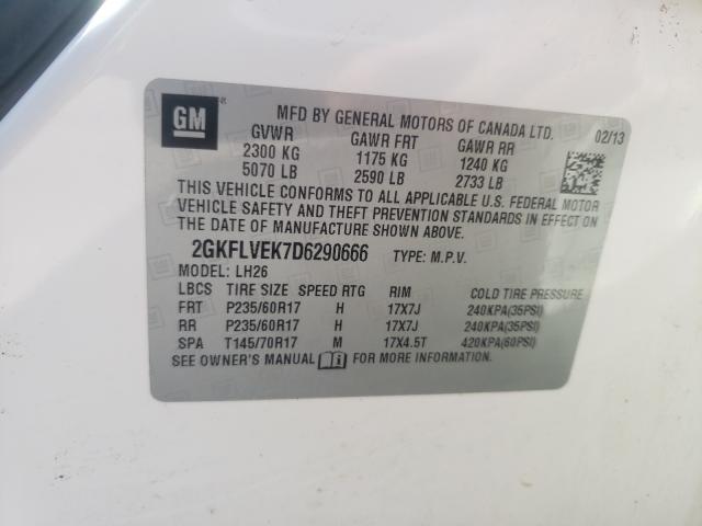 2013 GMC TERRAIN SL 2GKFLVEK7D6290666