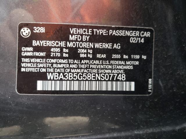 2014 BMW 328 XI SUL WBA3B5G58ENS07748