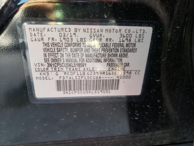 2019 NISSAN KICKS S 3N1CP5CU5KL519591