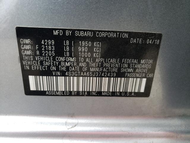2018 SUBARU IMPREZA 4S3GTAA65J3742439