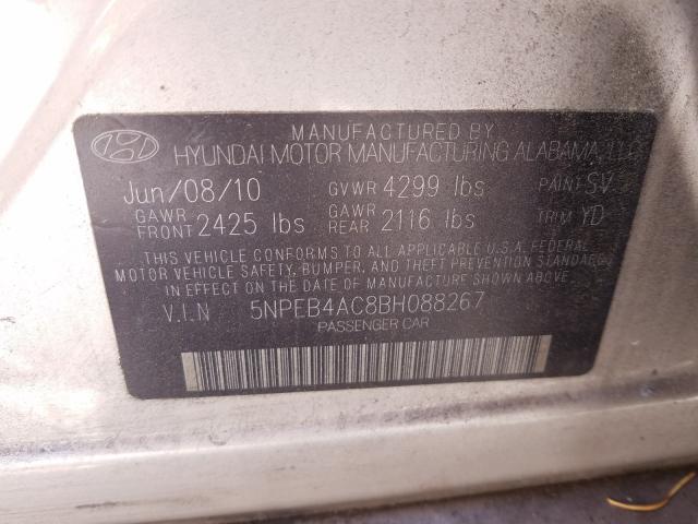 2011 HYUNDAI SONATA GLS 5NPEB4AC8BH088267