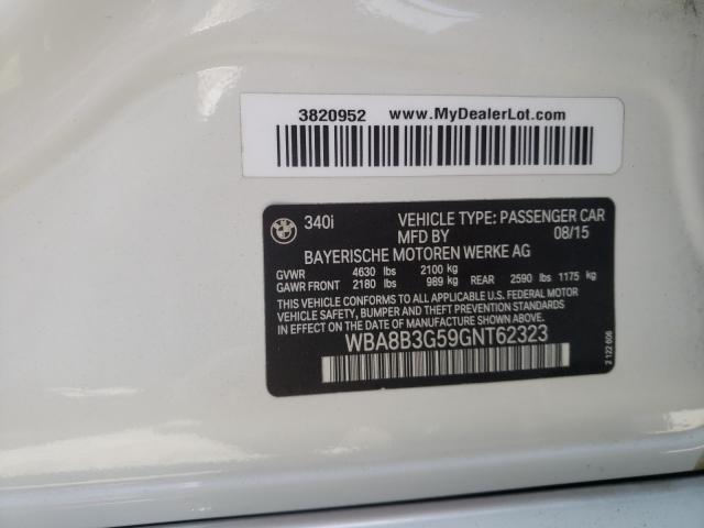 2016 BMW 340 I WBA8B3G59GNT62323