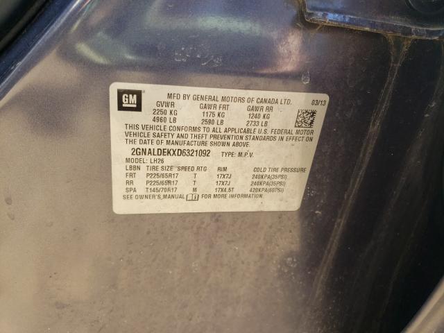 2013 CHEVROLET EQUINOX LT 2GNALDEKXD6321092