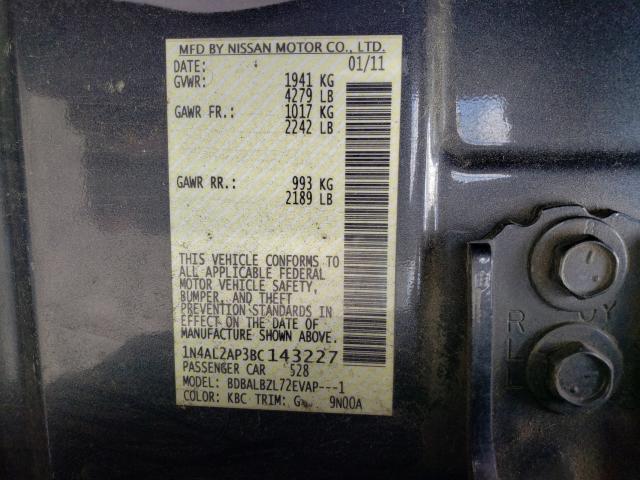 2011 NISSAN ALTIMA BAS 1N4AL2AP3BC143227