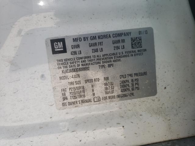 2013 BUICK ENCORE KL4CJASB3DB099092