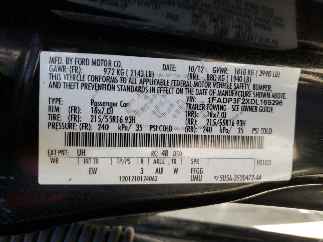 2013 FORD FOCUS SE 1FADP3F2XDL169296