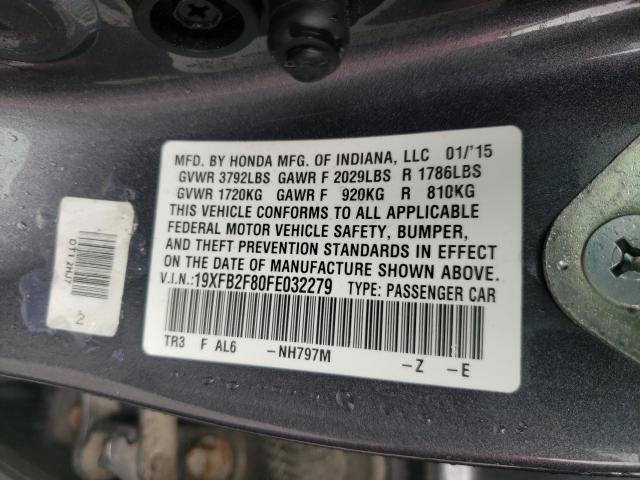 2015 HONDA CIVIC EX 19XFB2F80FE032279