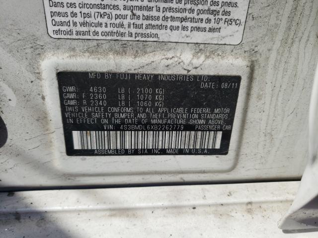 2011 SUBARU LEGACY 3.6 4S3BMDL6XB2262779
