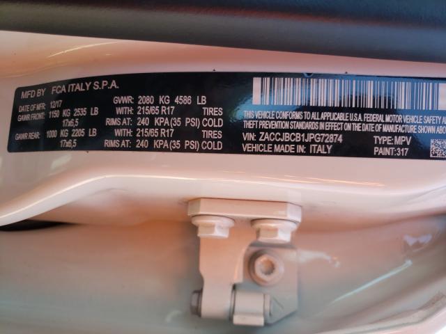 2018 JEEP RENEGADE T ZACCJBCB1JPG72874