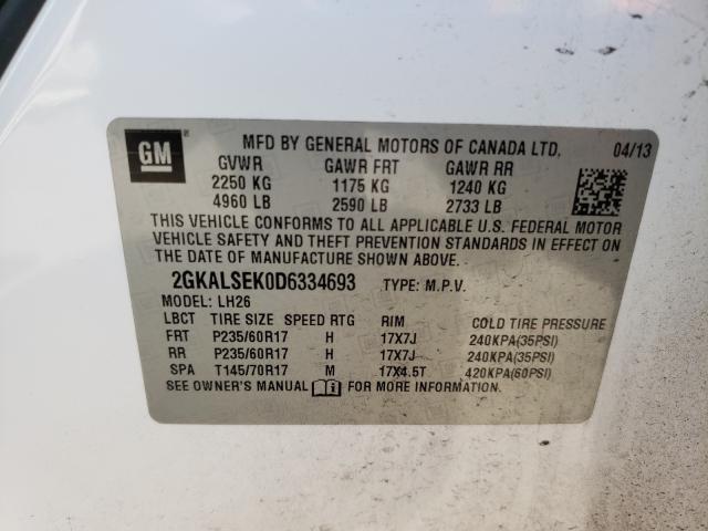 2013 GMC TERRAIN SL 2GKALSEK0D6334693