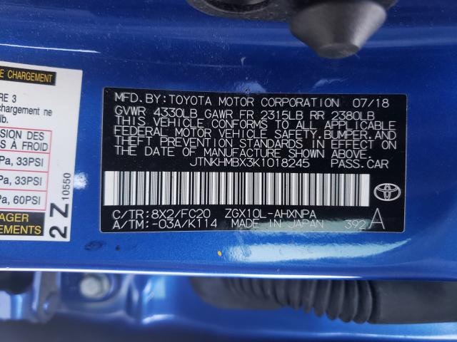2019 TOYOTA C-HR XLE JTNKHMBX3K1018245