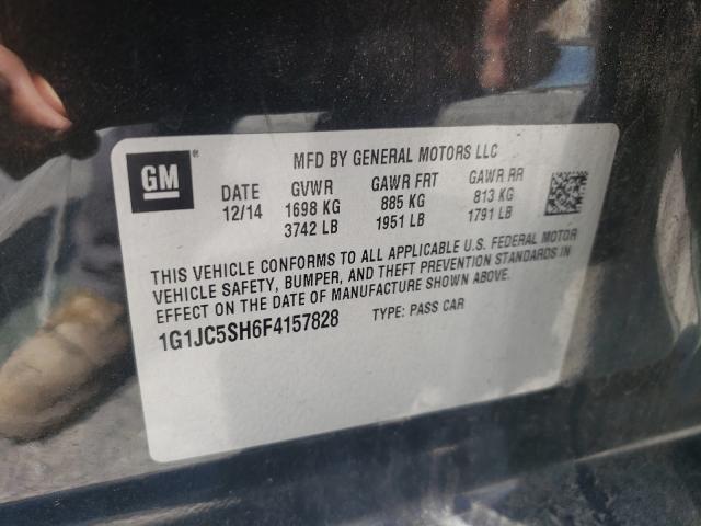 2015 CHEVROLET SONIC LT 1G1JC5SH6F4157828